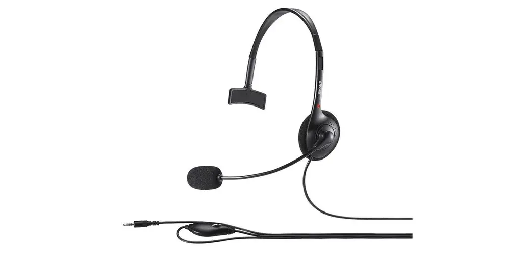 片耳ヘッドバンド式モノラルヘッドセット 4極ミニプラグ接続 BSHSHCM100シリーズ
