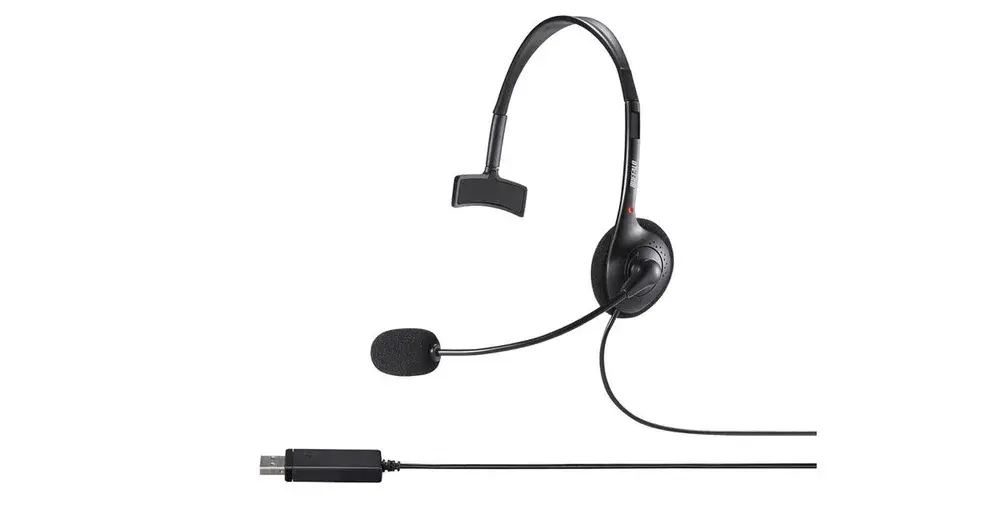 片耳ヘッドバンド式モノラルヘッドセット USB接続 BSHSHUM110シリーズ