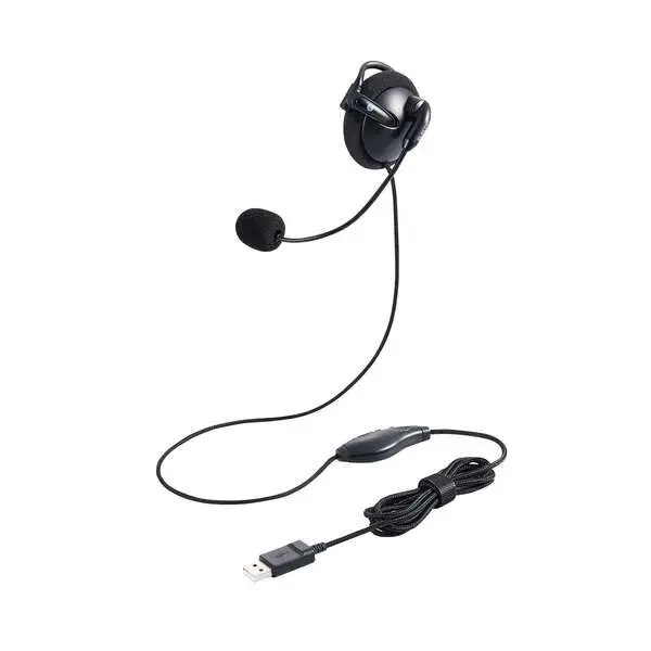 ELECOM 片耳耳掛けタイプヘッドセット 有線USB EH01U