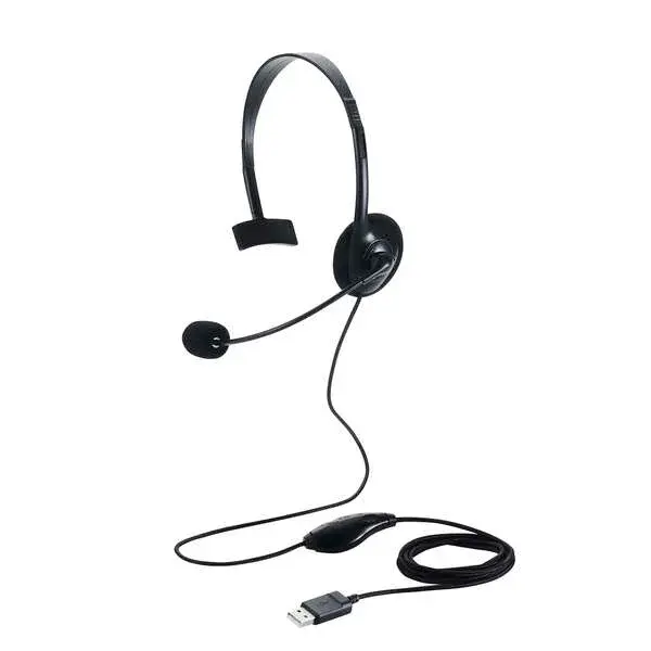 片耳小型有線オーバーヘッドセット USB-Aプラグ HP14MU