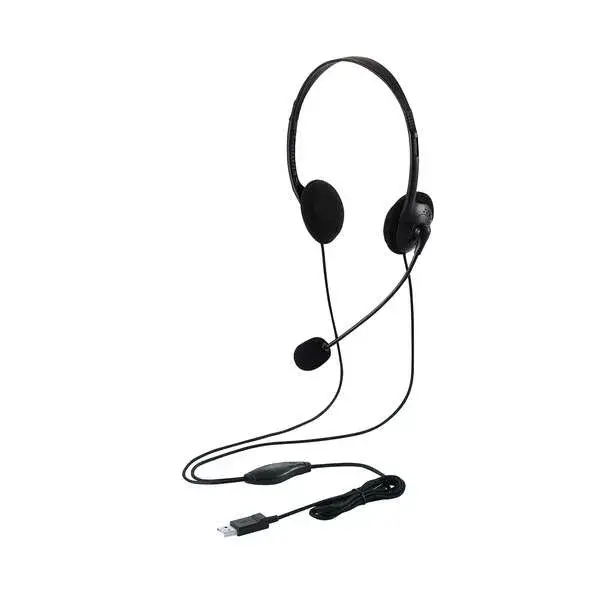 ELECOM Type-C変換付き両耳オーバーヘッドセット HP22UC