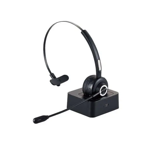 ELECOM オーバーヘッドタイプ充電台付Bluetoothヘッドセット HSOH14