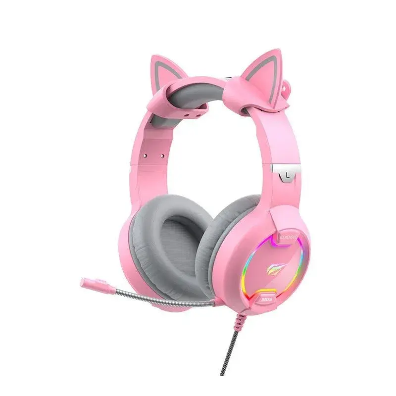 Gaming Headphones H2233d Cat Ear Pink