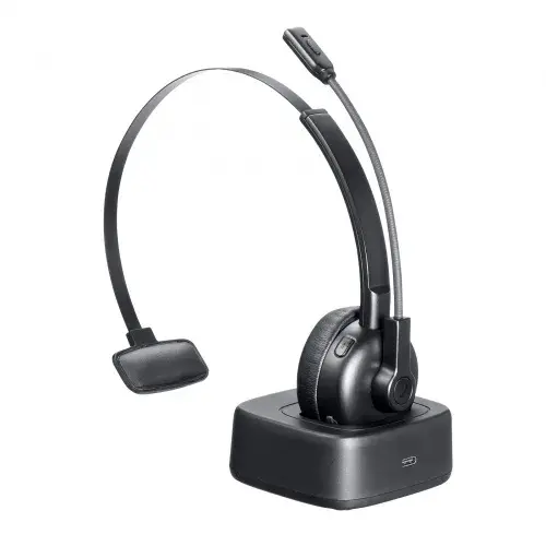 サンワサプライ Bluetoothヘッドセット（単一指向性マイク・充電クレードル付き） MM-BTMH67BK