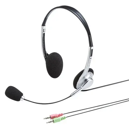 サンワサプライ マルチメディアPCヘッドセット（シルバー） MM-HS515SVN