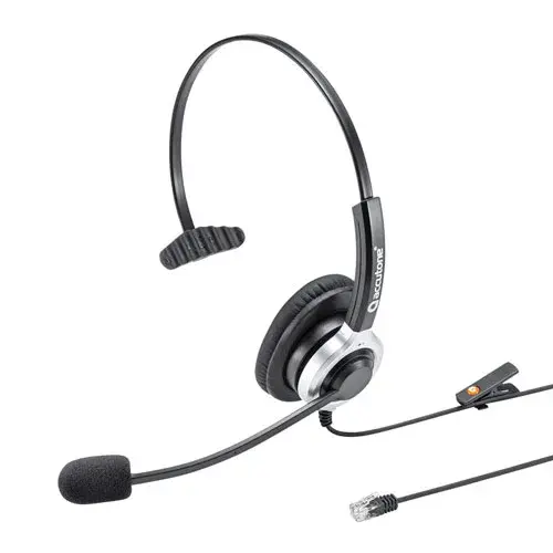 サンワサプライ 電話用ヘッドセット（片耳タイプ） MM-HSRJ02