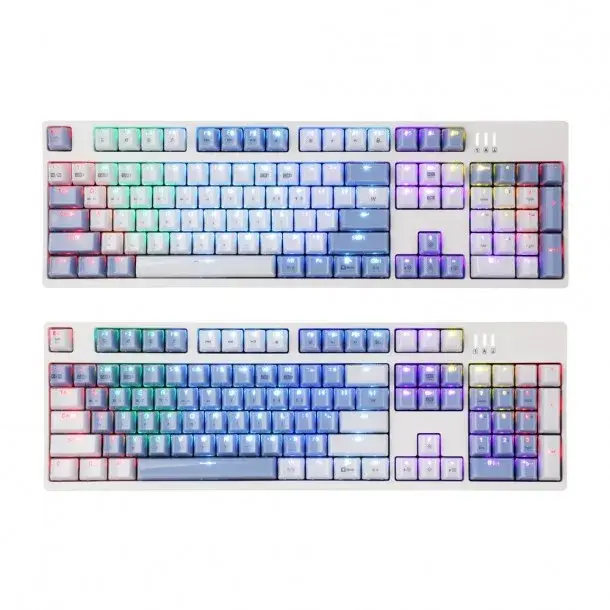 K8200 V2 Kailh Optical Crystal Two-Tone Rainbow Keyboard