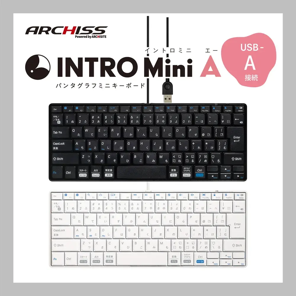 アーキサイト INTRO Mini A パンタグラフミニキーボード 日本語JIS配列