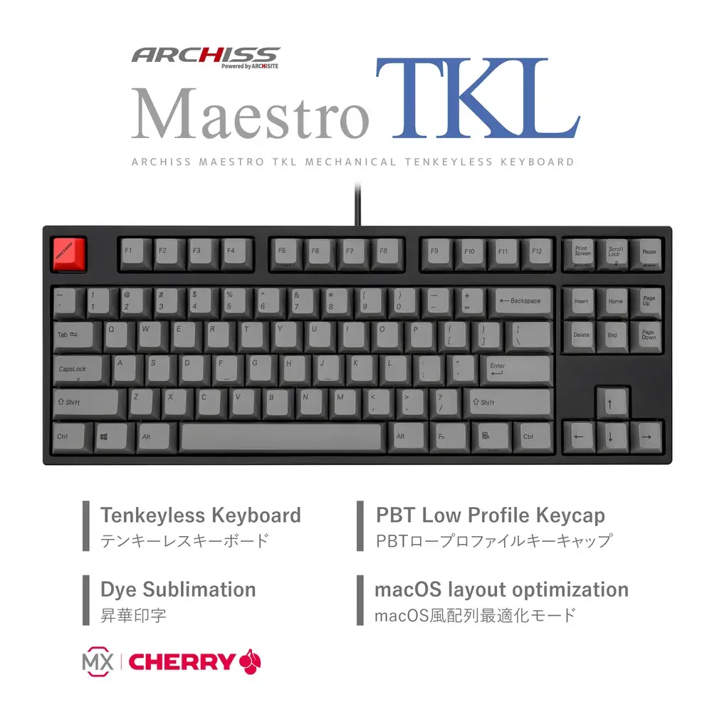 Maestro TKL メカニカルテンキーレスキーボード 英語(US ANSI)配列