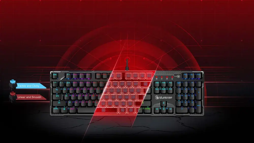B810R Light Strike RGB Animation Gaming Keyboard