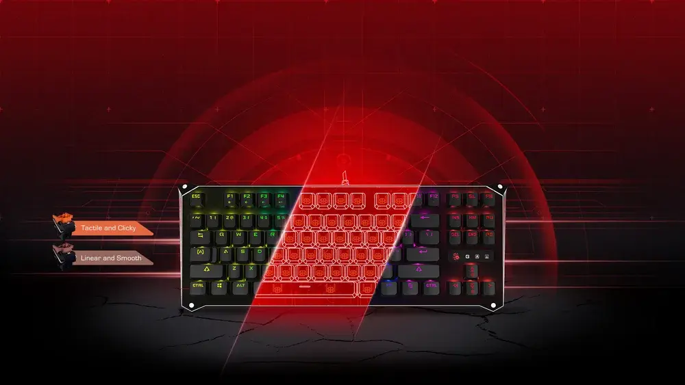 B930 Ergonomic Tenkeyless Light Strike Optical Gaming Keyboard