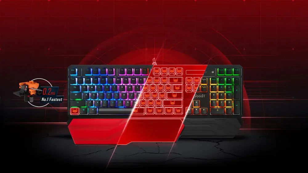 B975P LIGHT STRIKE RGB ANIMATION GAMING KEYBOARD
