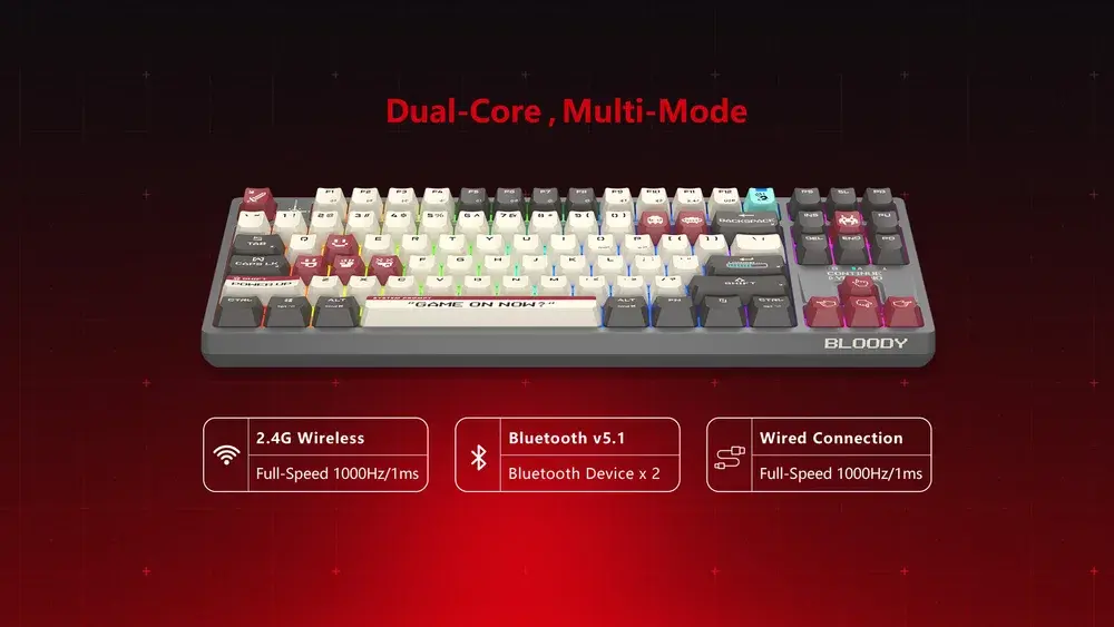 WS87 Dual-Core Wireless Mechanical Keyboard