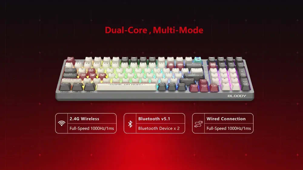 WS98 Dual-Core Wireless Mechanical Keyboard