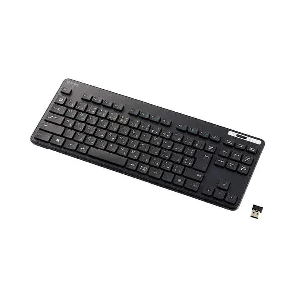 ELECOM 抗菌 無線薄型コンパクトキーボード TK-FDM109