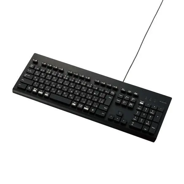 ELECOM 洗える 抗菌 有線キーボード TK-WS01UMK