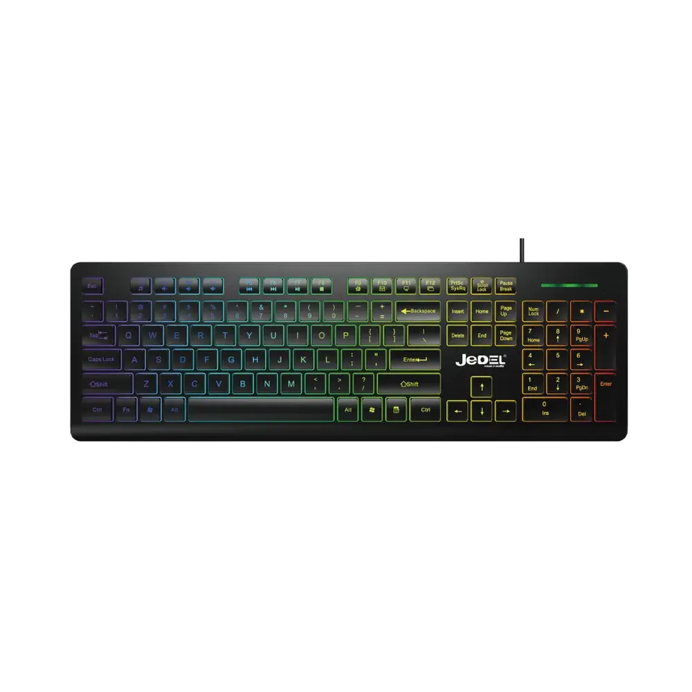 Jedel K510 Slim Wired Rainbow Lighting Keyboard