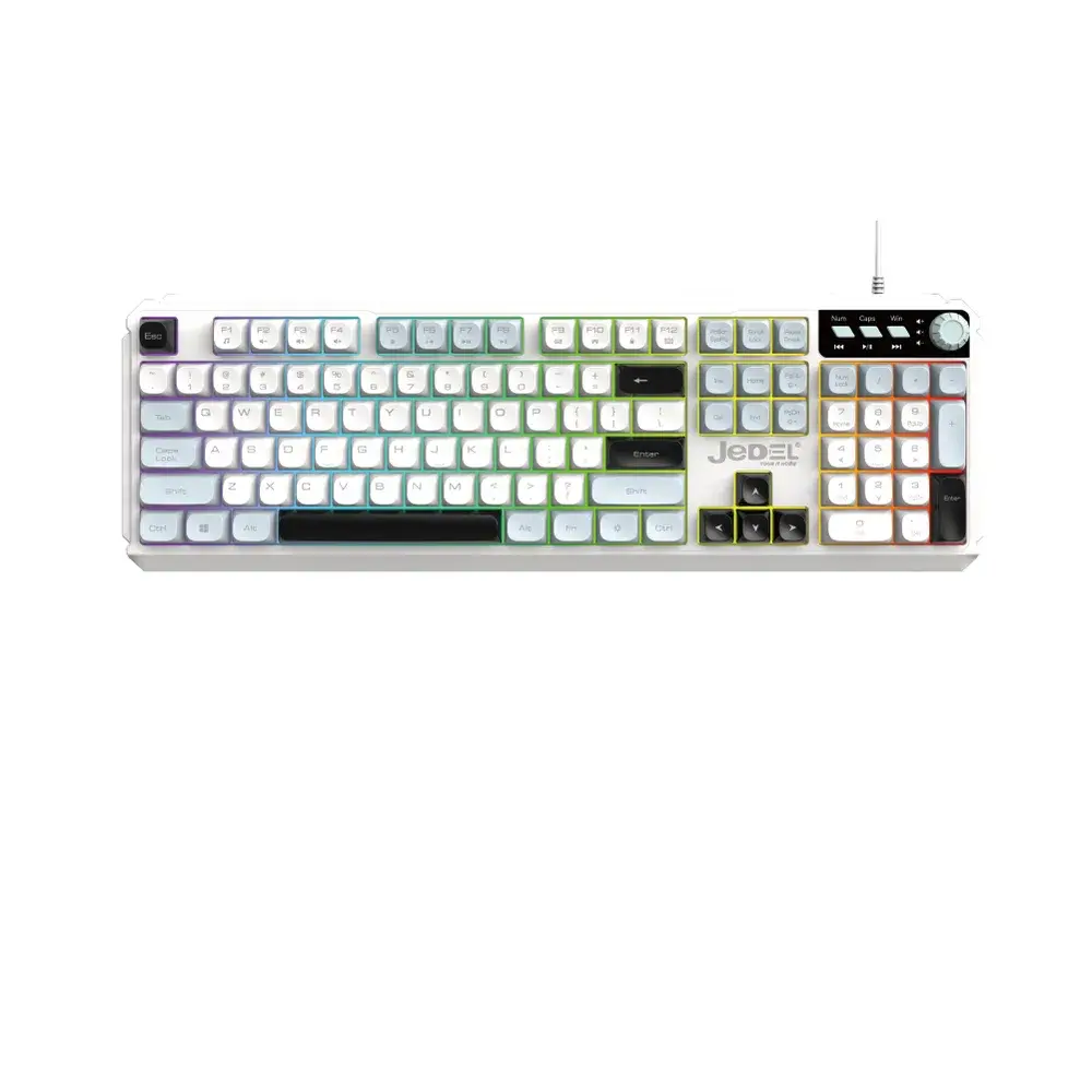 K511 104-Key Membrane Gaming Keyboard with Knob