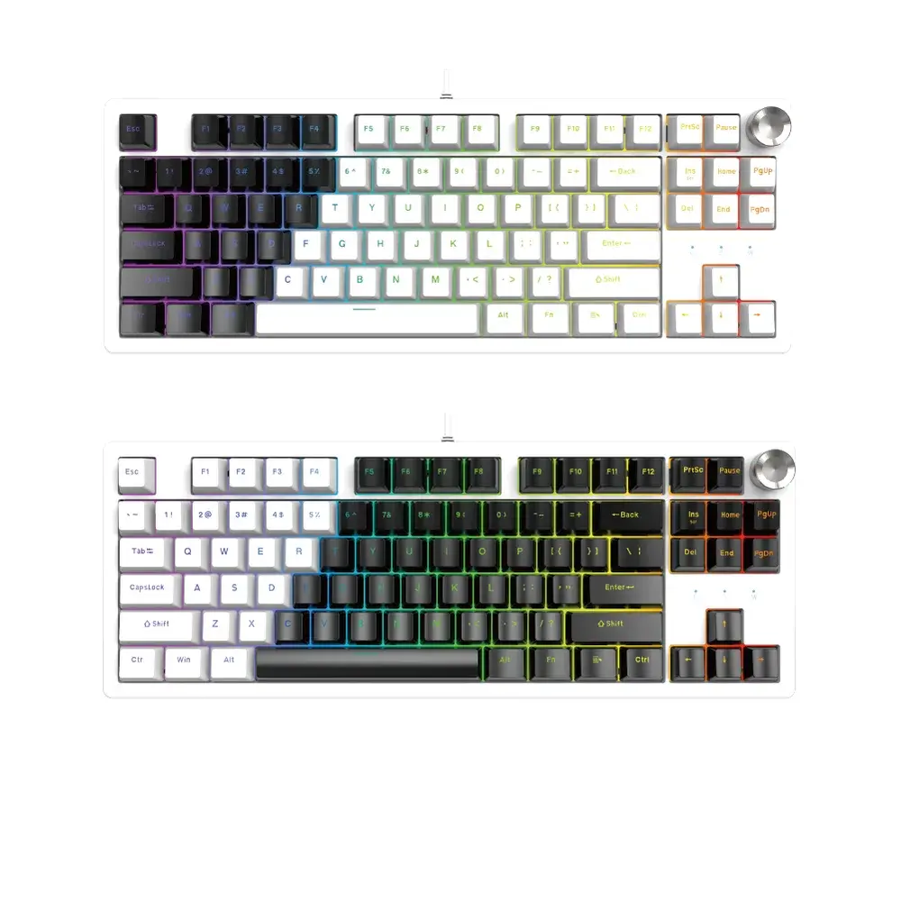 KL106 86-Key Mechanical Keyboard with Multimedia Knob