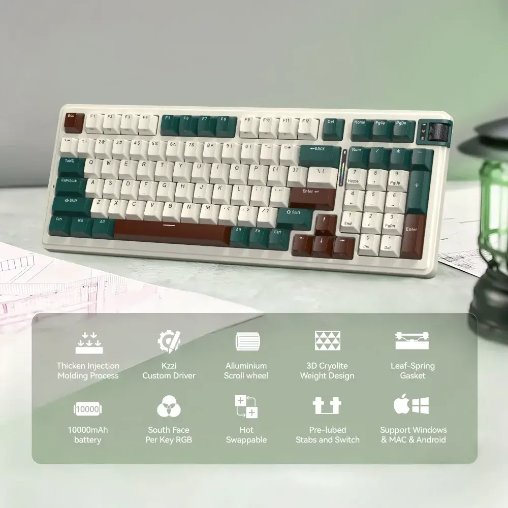 Kzzi K98v2 Retro Gaming Office Mechanical Keyboard