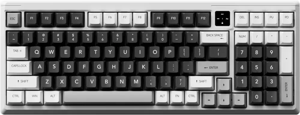 LANGTU T98 Wired Hot Swap Mechanical Keyboard (White Ice Blue)