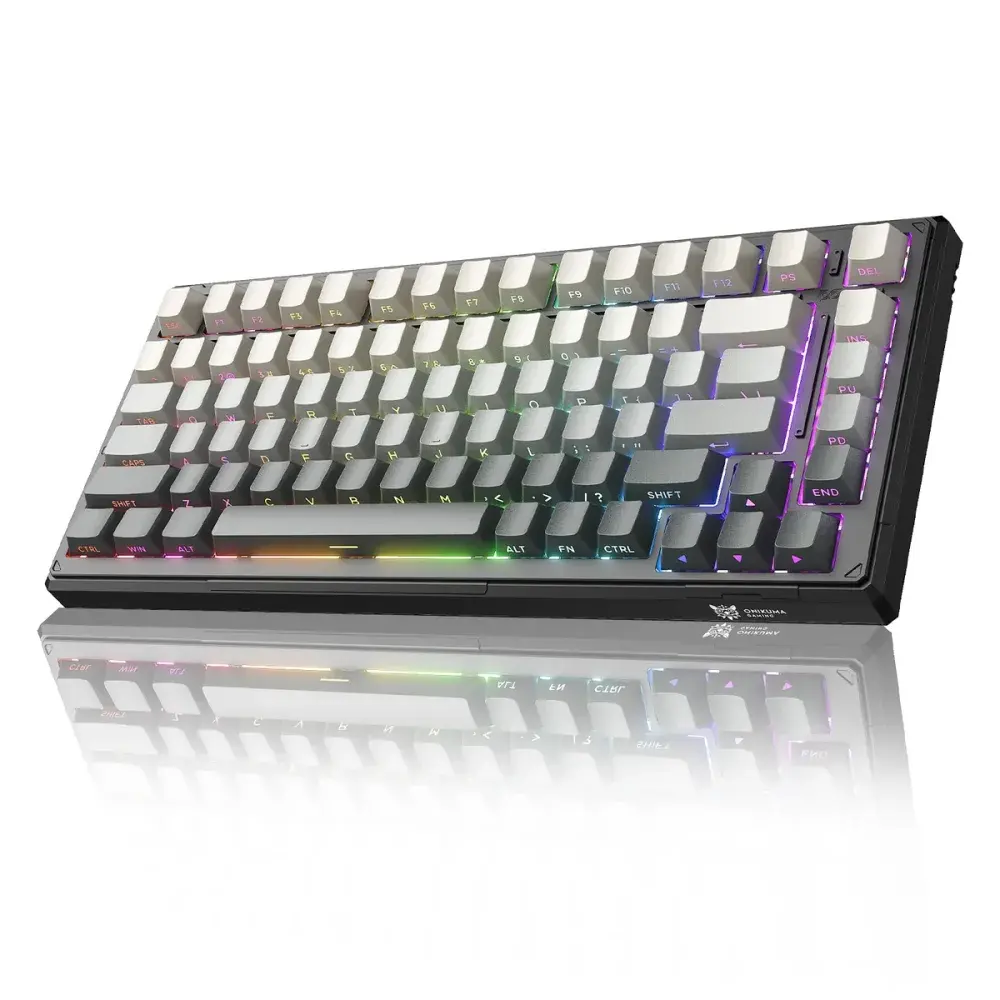 ONIKUMA 83-Key(75%) Tri-Mode Wireless Mechanical Keyboard