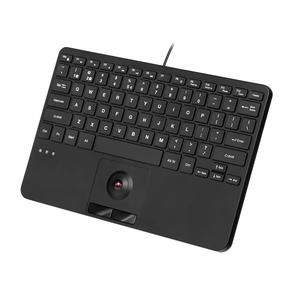 PERIBOARD-427 USトラックボール付き有線バックライトUSBキーボード PB-427HUS