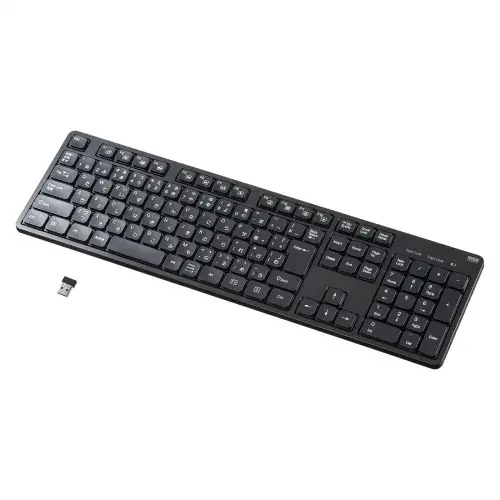 ワイヤレス静音キーボード（テンキーあり） SKB-WL37BK