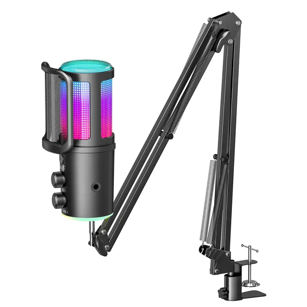 ONIKUMA M530 RGB Condenser USB Microphone