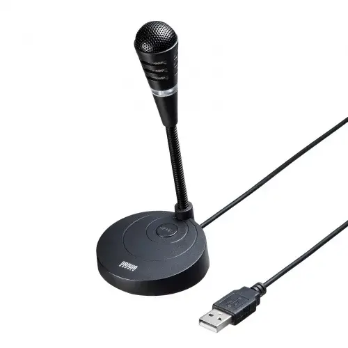 サンワサプライ USBマイクロホン（単一指向性） MM-MCU03BKN
