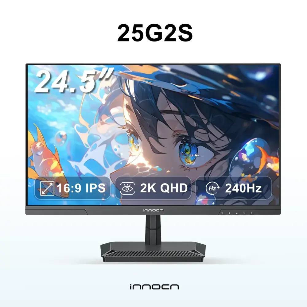 INNOCN 24.5インチ 240Hz QHD 100%sRGB ゲーミングモニター 25G2S