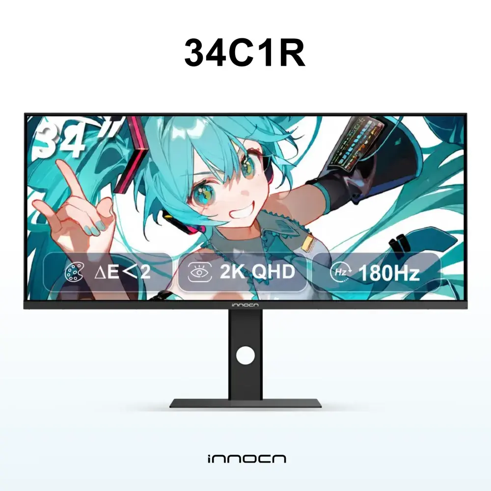 INNOCN 34インチ 180Hz UWQHD IPS ゲーミングモニター 34C1R