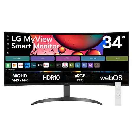 MyView Smart Monitor 34SR60QC-B（曲面型 webOS）