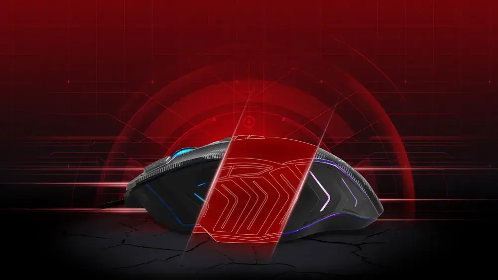 J95s 2-Fire RGB Animation Gaming Mouse