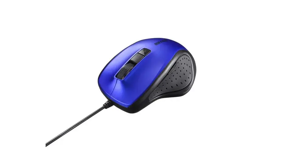 有線BlueLED光学式マウス 静音 5ボタン DPI切替ボタン BSMBU300