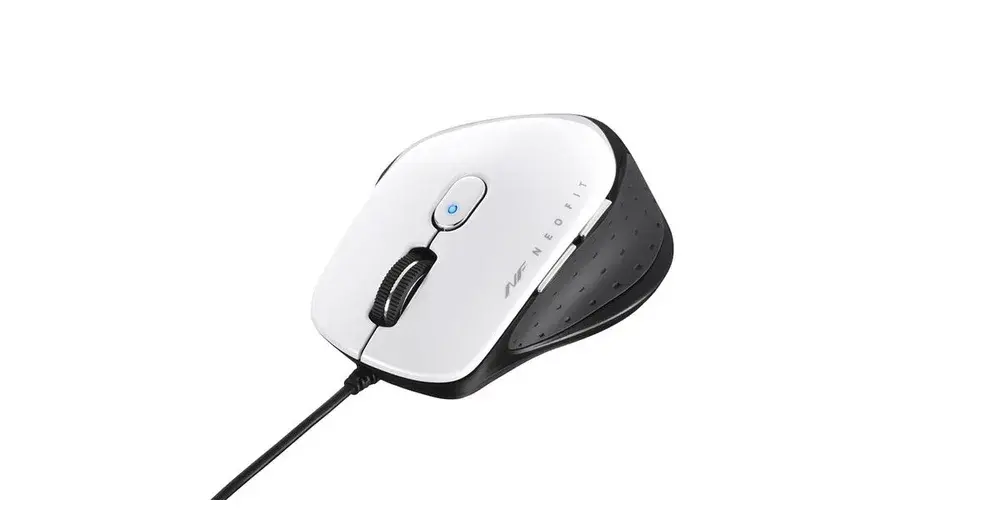 NEO FITマウス 有線 BlueLED光学式 静音 5ボタン Mサイズ BSMBU510M