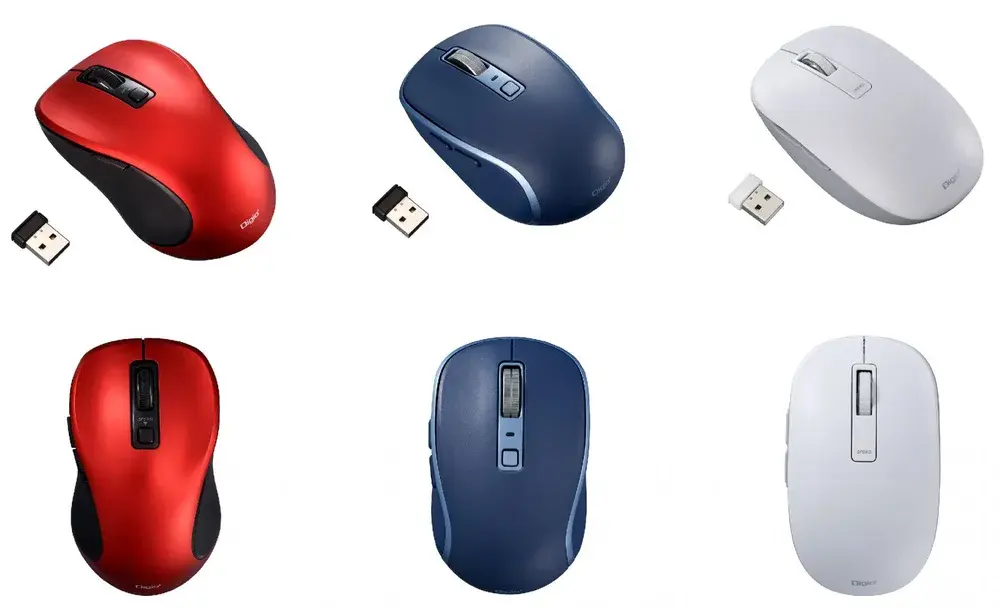 ナカバヤシ Digio2 Bluetooth静音5ボタンBlueLEDマウス MUS-BKF215