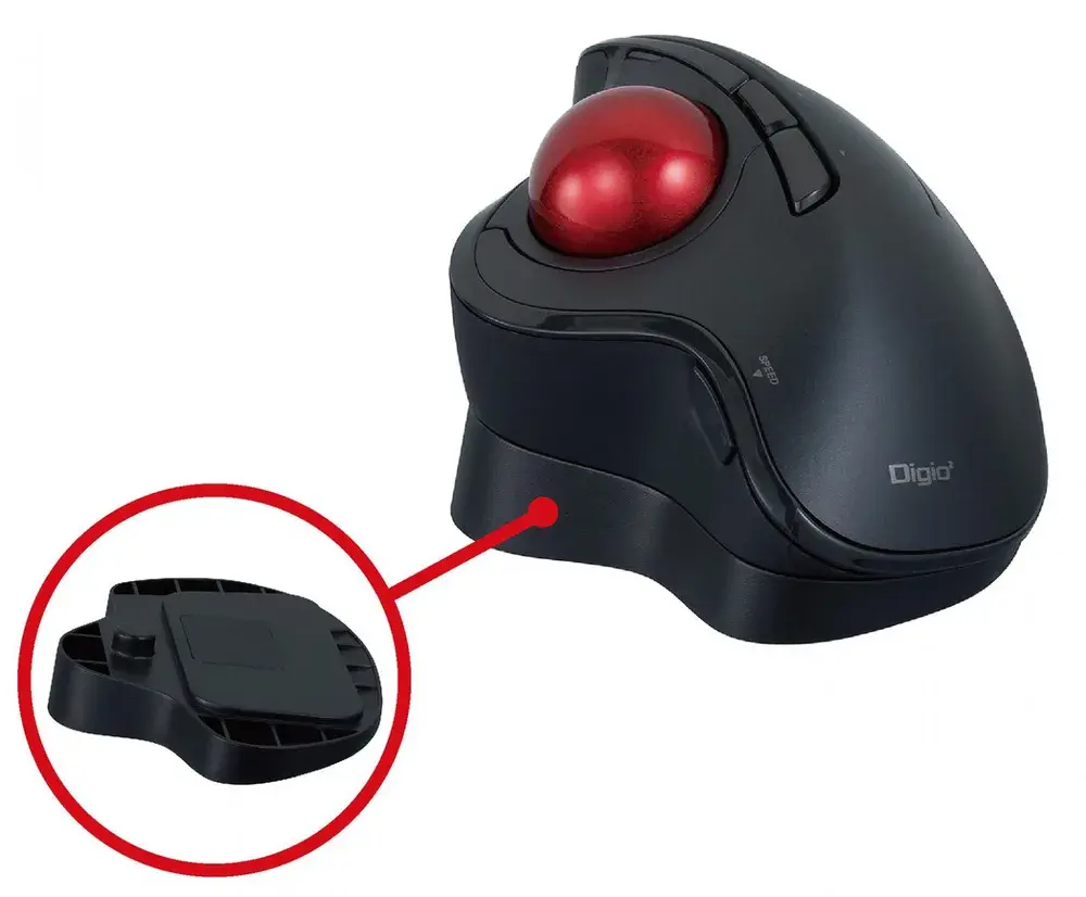 ナカバヤシ Digio2 角度可変スタンド付き Bluetooth5.0 親指5ボタン光学式トラックボール MUS-TBIF182