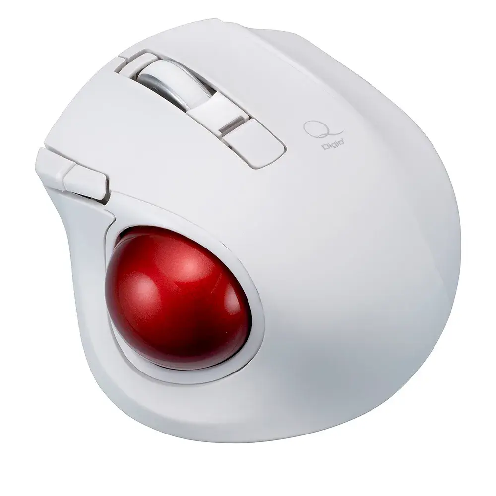 ナカバヤシ Digio2 Qシリーズ 小型Bluetooth静音5ボタンレーザー式親指トラックボール MUS-TBLF225
