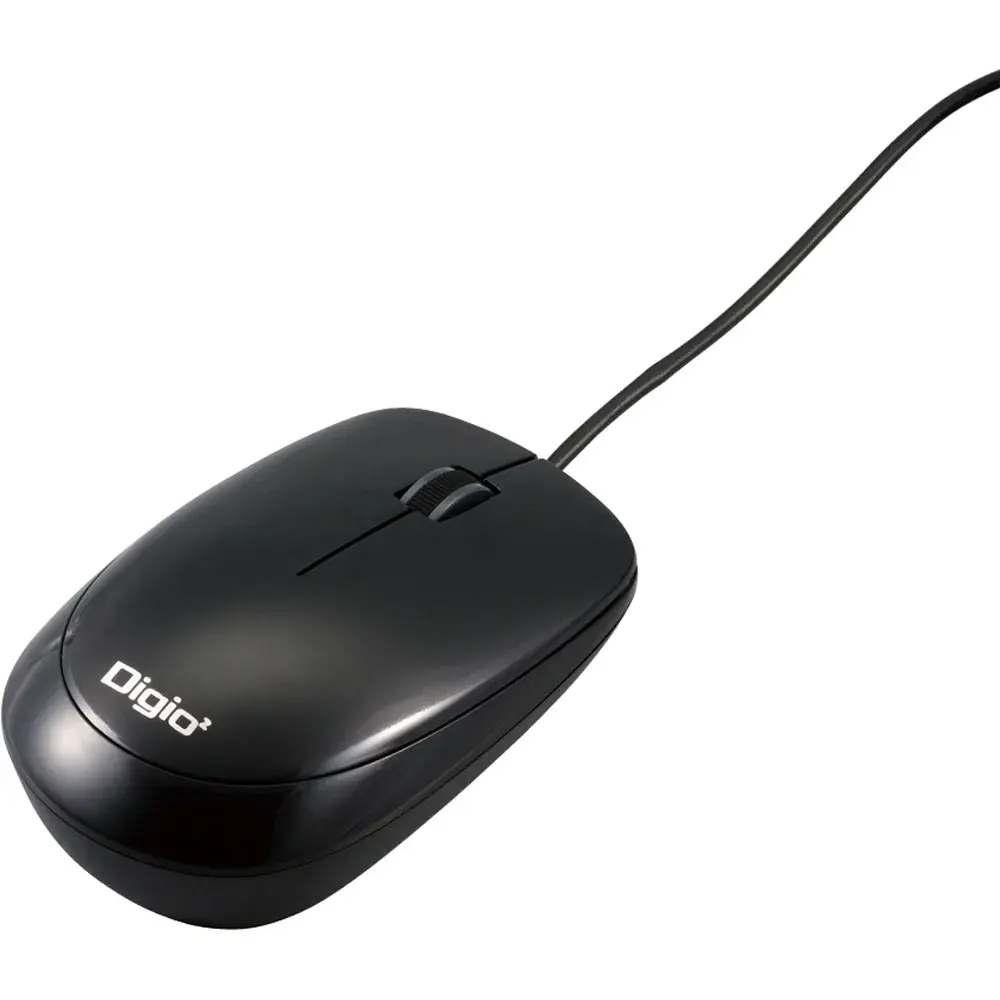 Digio2 小型有線3ボタン光学式マウス MUS-UKT114