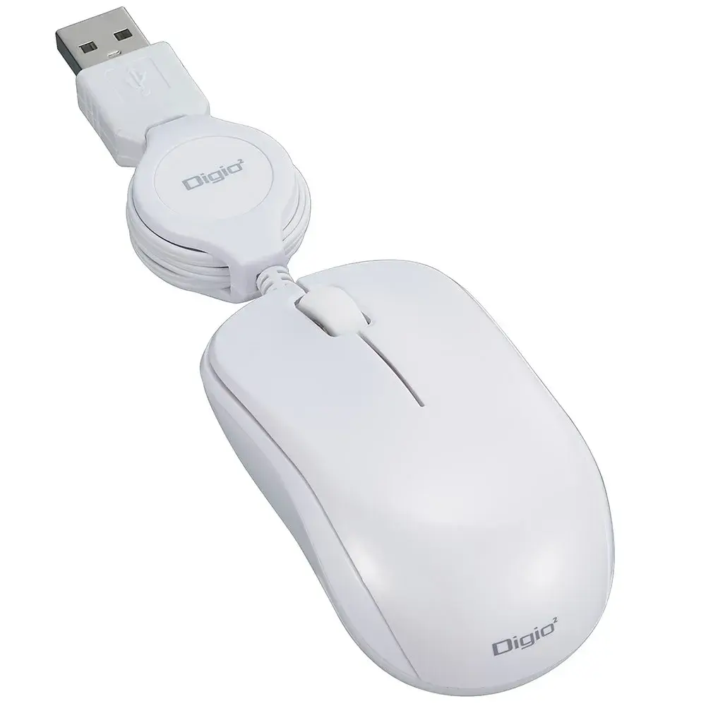 ナカバヤシ Digio2 くるんとmini 小型巻き取り有線3ボタンBlueLEDマウス MUS-UKT166