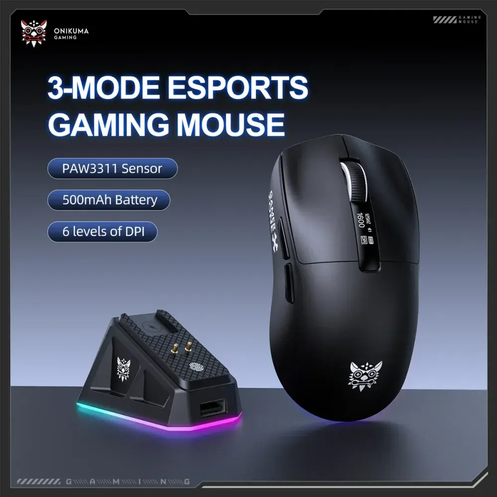 ONIKUMA DM07 3-Mode Esports Gaming Mouse