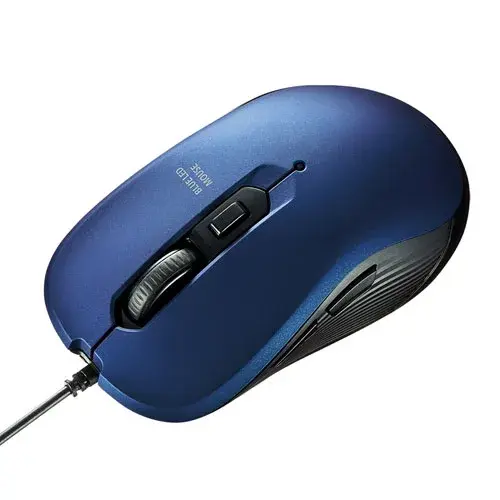 有線ブルーLEDマウス MA-BL114