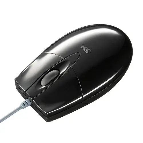 有線ブルーLEDマウス（USB-PS/2変換アダプタ付き） MA-BL3UPBKN