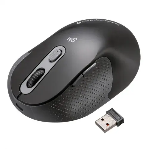 サンワサプライ 静音ワイヤレスエルゴノミクスコンボマウス（2.4GHz＋Bluetooth・Mサイズ） MA-EWBBS528M