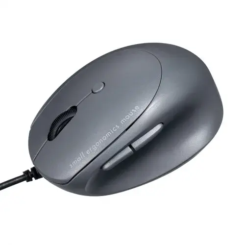 静音小型有線エルゴノミクスマウス（5ボタン） MA-EYBS522