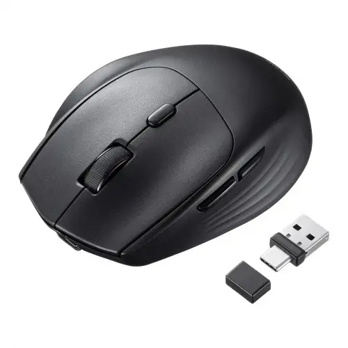 サンワサプライ Bluetoothワイヤレスマウス（USB-A/USB-C両対応・静音・5ボタン） MA-WBIRS539