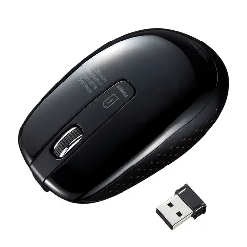 サンワサプライ 充電式ワイヤレスブルーLEDマウス MA-WBL118