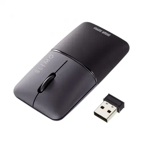 サンワサプライ 静音ワイヤレスブルーLEDマウス SLIMO（充電式） MA-WBS310