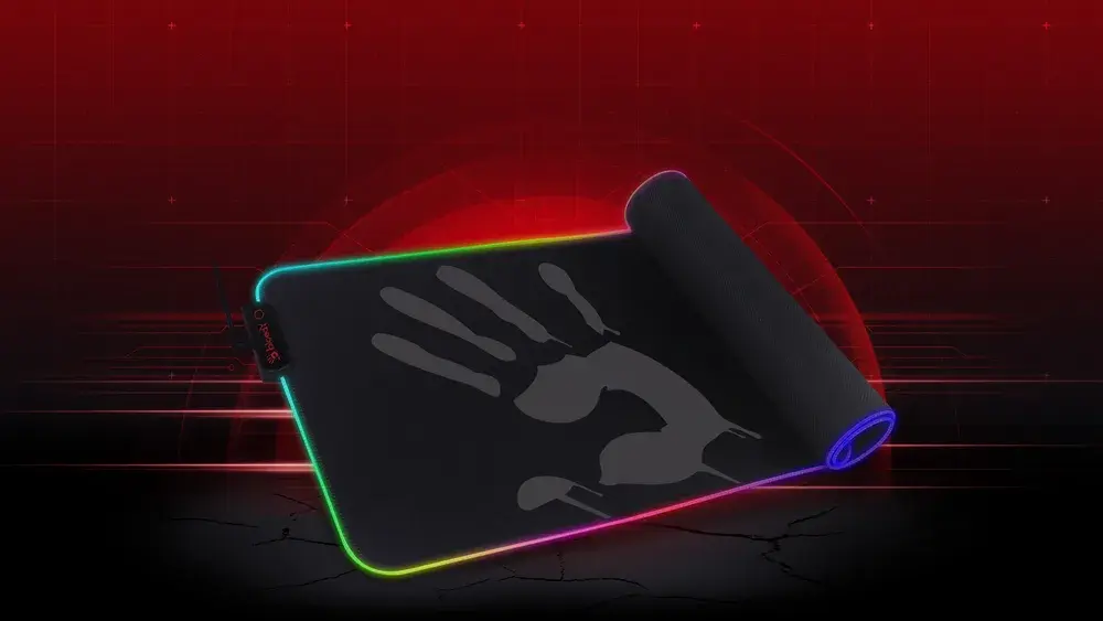 MP-80N EXTENDED ROLL-UP FABRIC RGB GAMING MOUSE PAD